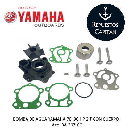 BOMBA DE AGUA DE YAMAHA 70  90 HP 2 T CON CUERPO