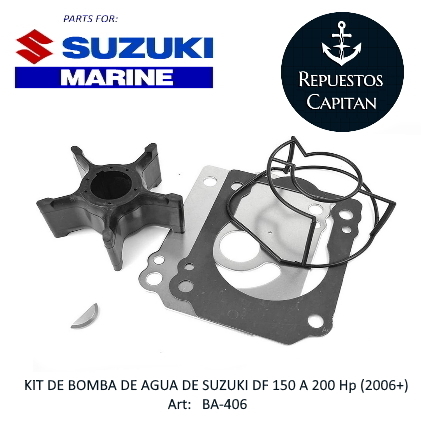 KIT DE BOMBA DE AGUA DE SUZUKI DF 150 A 200 Hp (2006+) OK 225 Y 250