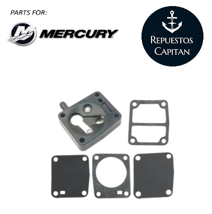 KIT DE REPARAC. DE DIAFRAGMAS MERCURY 15 HP SUPER C/ CUERPO