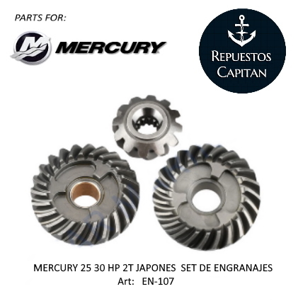 MERCURY 25 30 HP JAPONES  SET DE ENGRANAJAS 