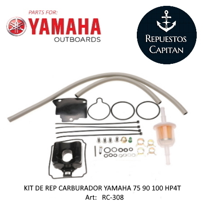 KIT DE REP CARBURADOR YAMAHA 75 90 100 HP4T