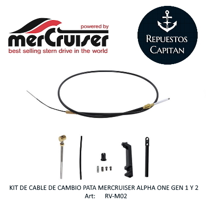 KIT DE CABLE DE CAMBIO PATA MERCRUISER ALPHA ONE GEN 1 Y 2